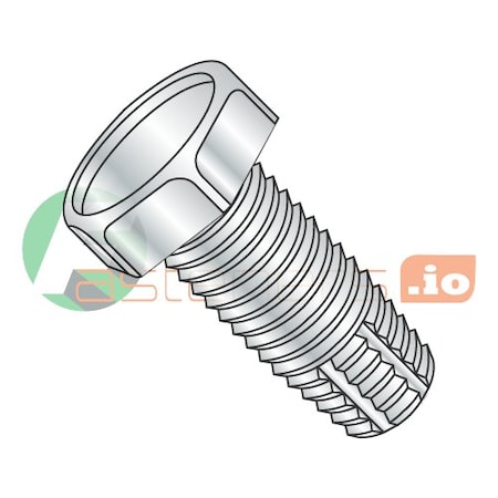 Thread Cutting Screw, 1/4-20 X 1-1/2 In, Zinc Plated Steel Hex Head Hex Drive, 1500 PK